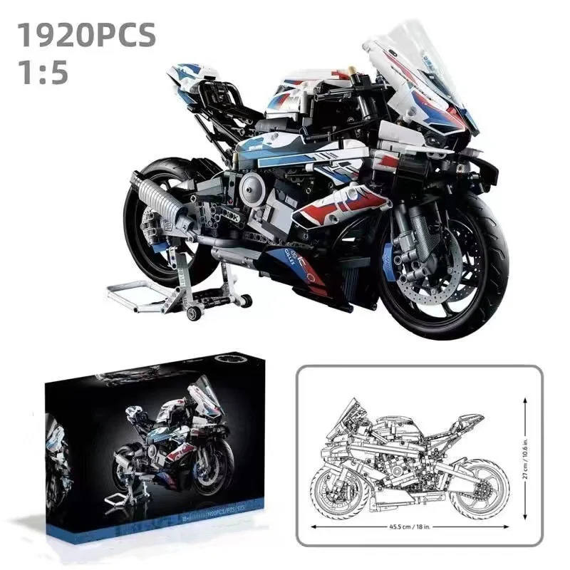Modell Simulation Baustein Motorrad Montage Expert Baustein Motorrad Modell Puzzle Baustein Spielzeug Junge Geschenke