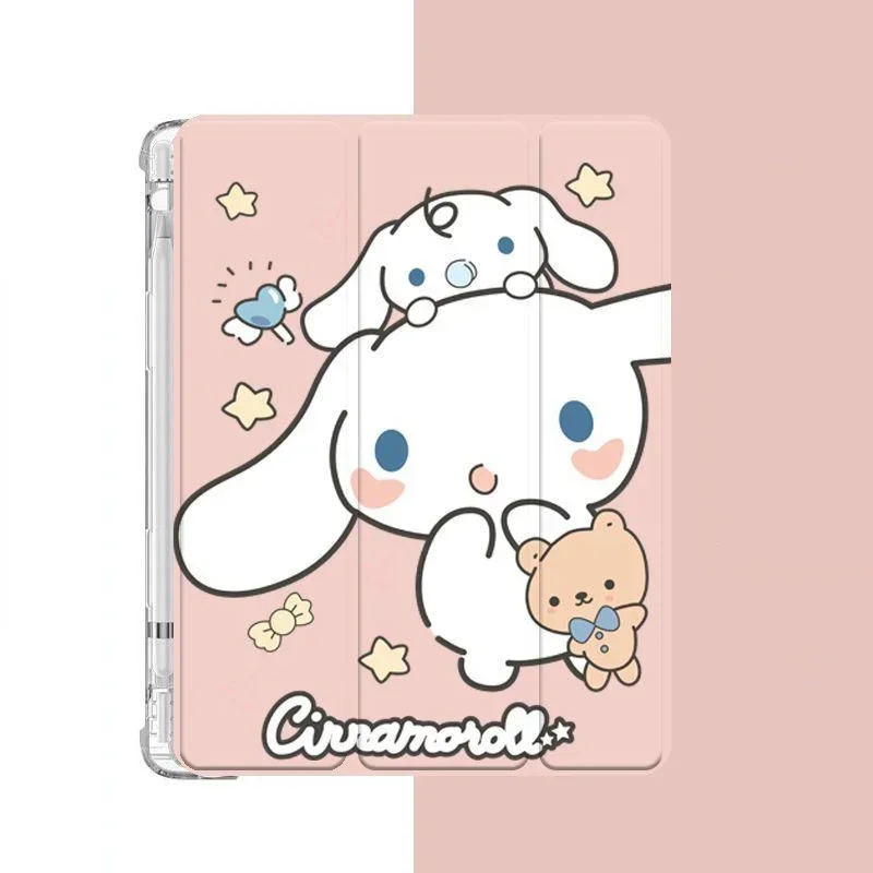 

Cartoon Cute Cinnamoroll Case For iPad Pro 10th Generation 10.9in 9th 8th 7th 10.2in Case Mini4 5 Stand Handle Case Funda Cover