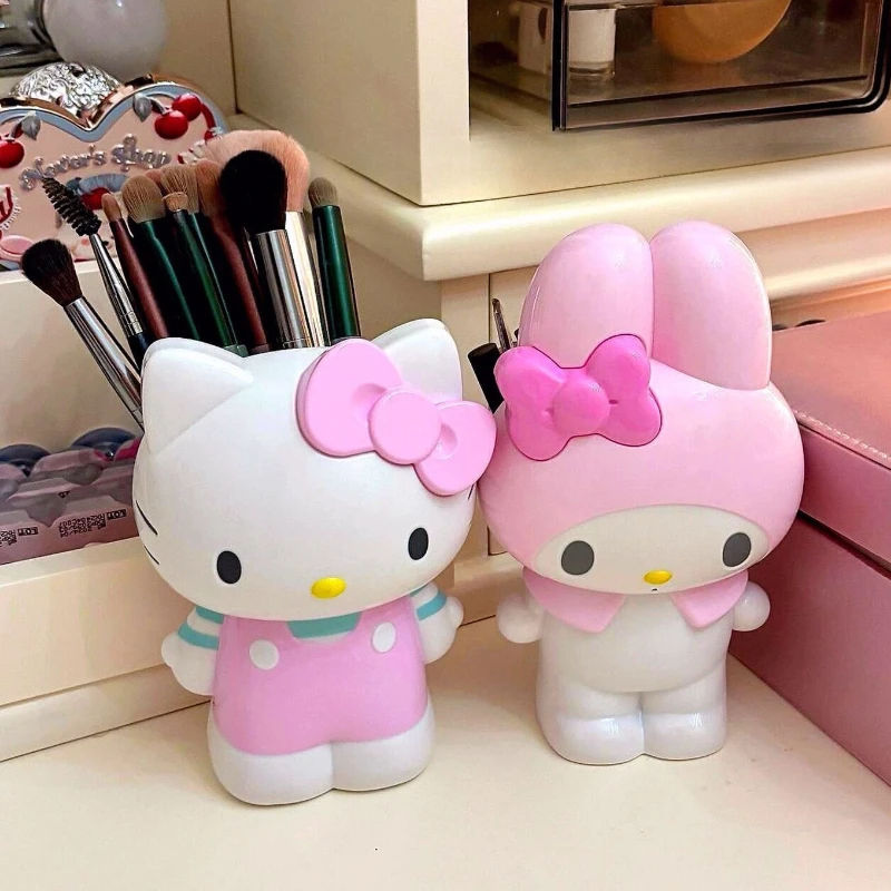 Hello Kitty Kuromi Melody Stifthalter für Kinder, niedlich, Schreibtisch-Organizer, Box, Make-up-Pinsel, Aufbewahrungsbehälter, Zuhause, Büro, Zubehör, Geschenk