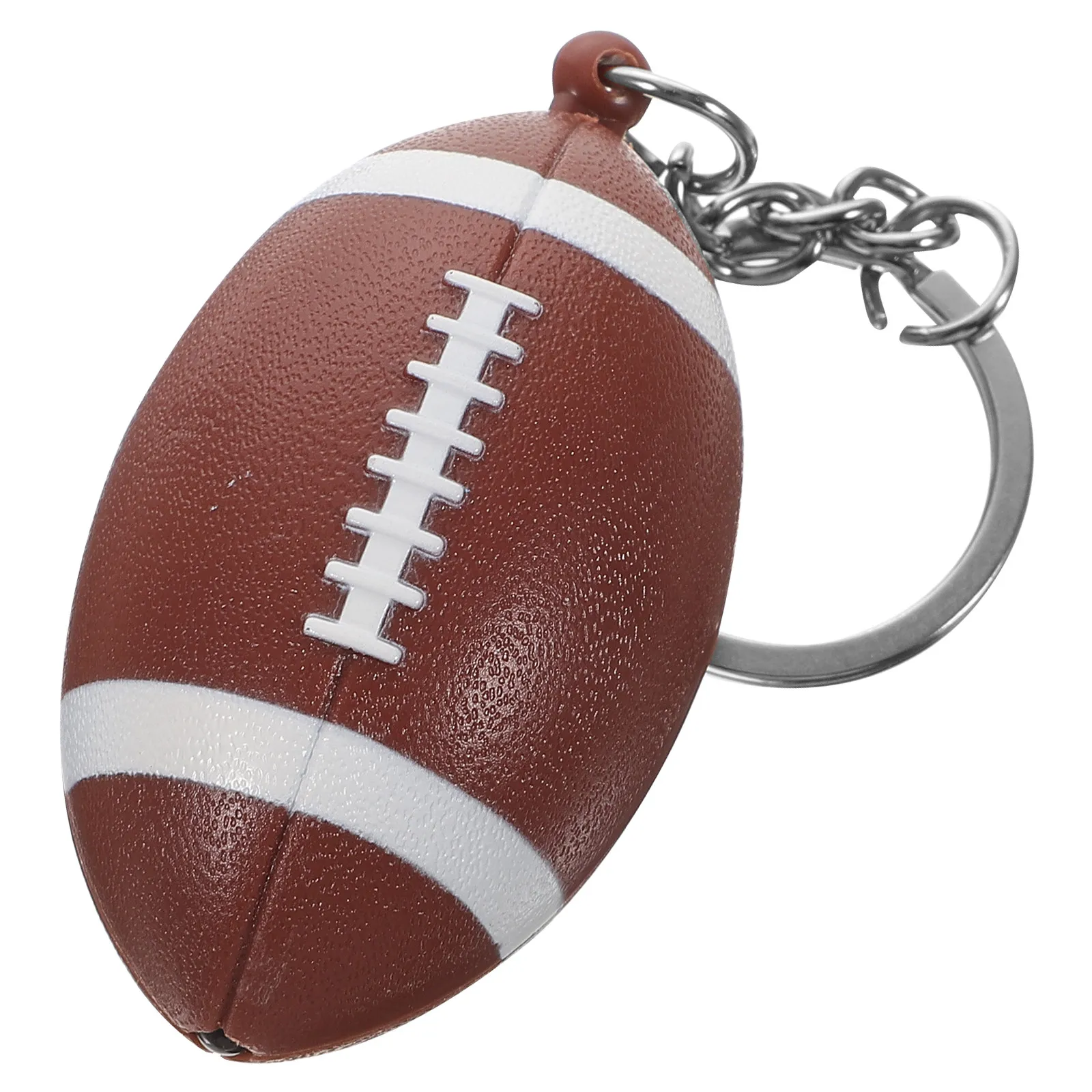 Rugby Shape LED Keychain Durable Metal Mini Light Flashlight for Keys Dog Collar Charm Party Souvenir Gift Keychain