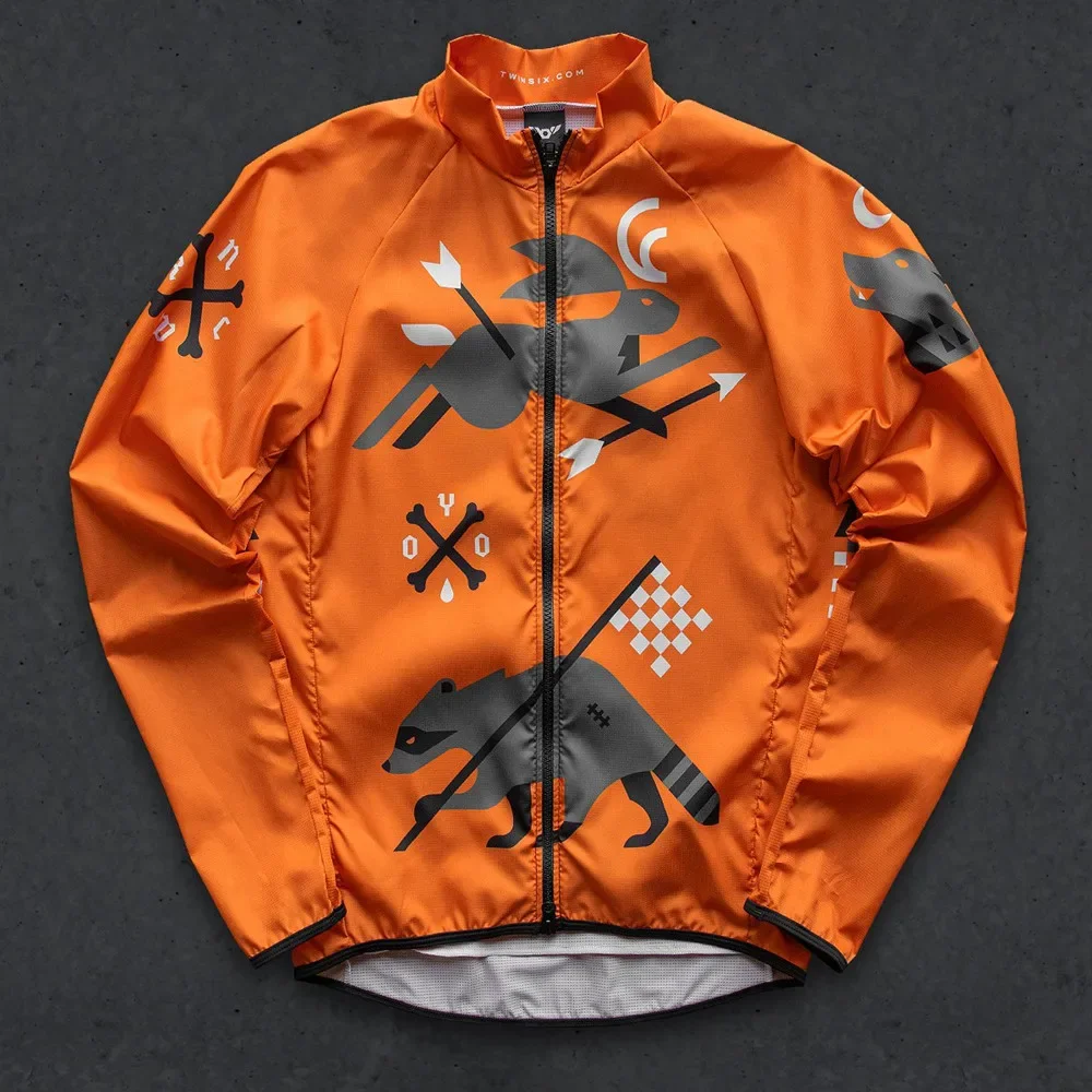 

Cycling Windbreaker Twin Six 6 Bicycle Windshield Jacket Men Windproof Raincoat Chubasquero Ciclismo Sleeveless Waterproof Vest