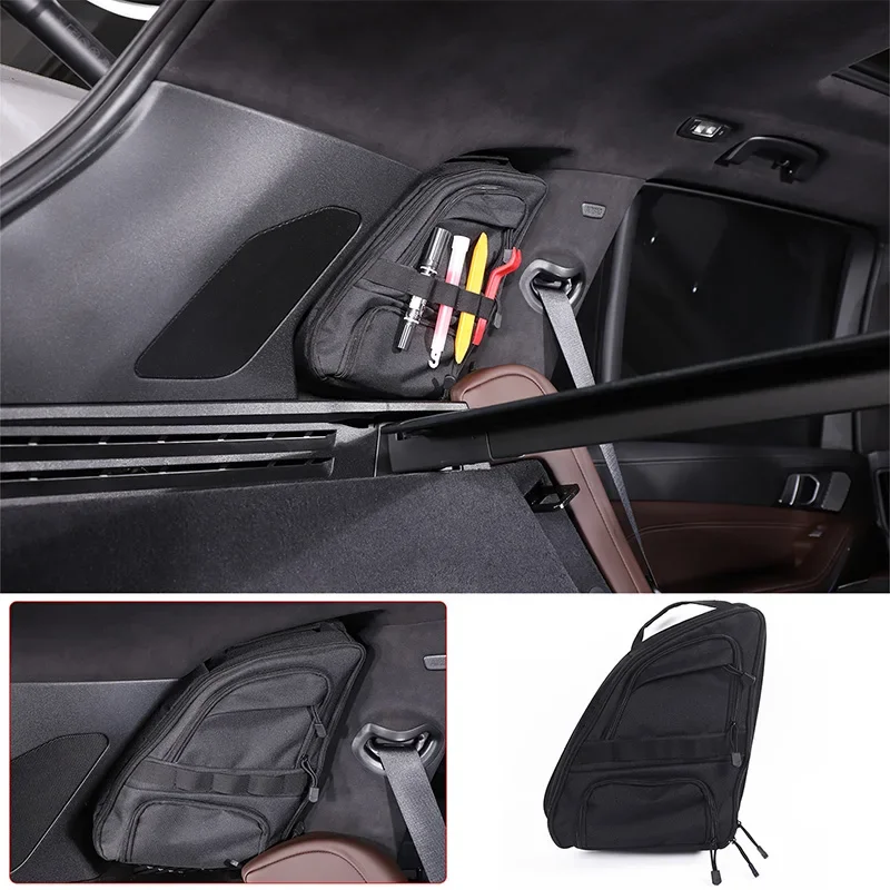 

For BMW X5 G05 2019-2023 Oxford Cloth Car Trunk Storage Bag Rear Window Bags Organizer Stowing Tidying Accessories