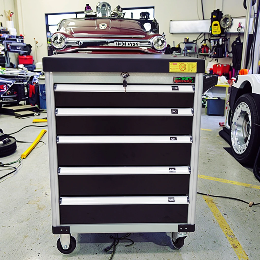 Hot Sale 5-Drawer Tool Cart With Organizer Tool Trolley And Cabinet For Vehicle Tool Storage