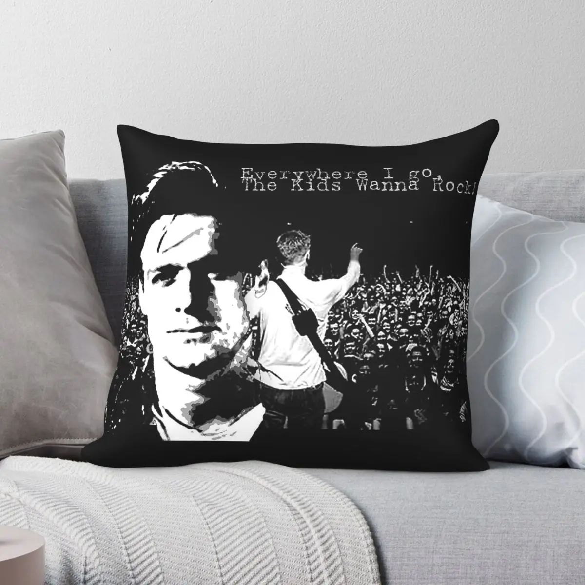 Bryan Adams Kids Wanna Rock Pillowcase Polyester Linen Velvet Creative Zip Decorative Pillow Case Bed Cushion Cover 45x45