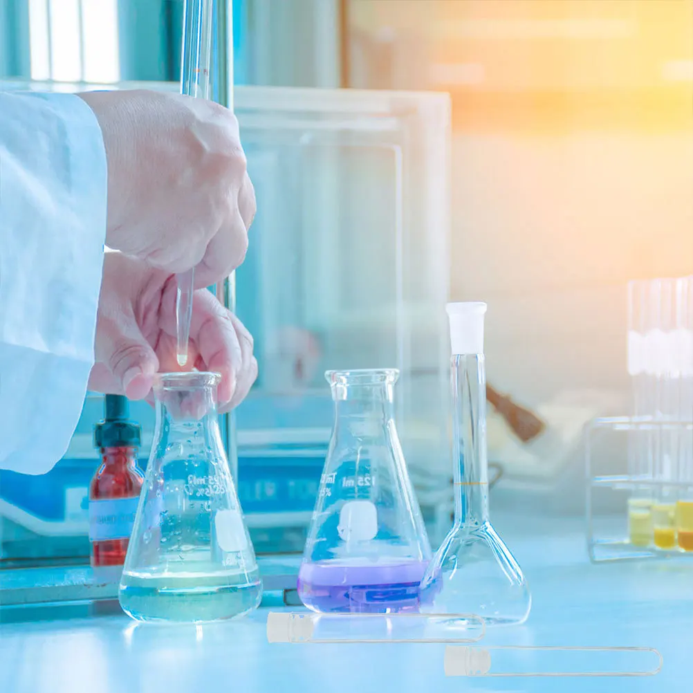 100 قطعة أنابيب اختبار بلاستيكية شفافة قبعات صغيرة لوازم أنابيب اختبار صغيرة محمولة لتجربة خرز تخزين الحلوى