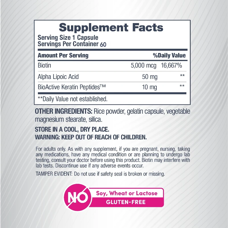 Biotin with Collagen Supplement Protein for Nails Shiny Hair Glowing Smooth Skin Collagen Capsules Hyaluronic Acid