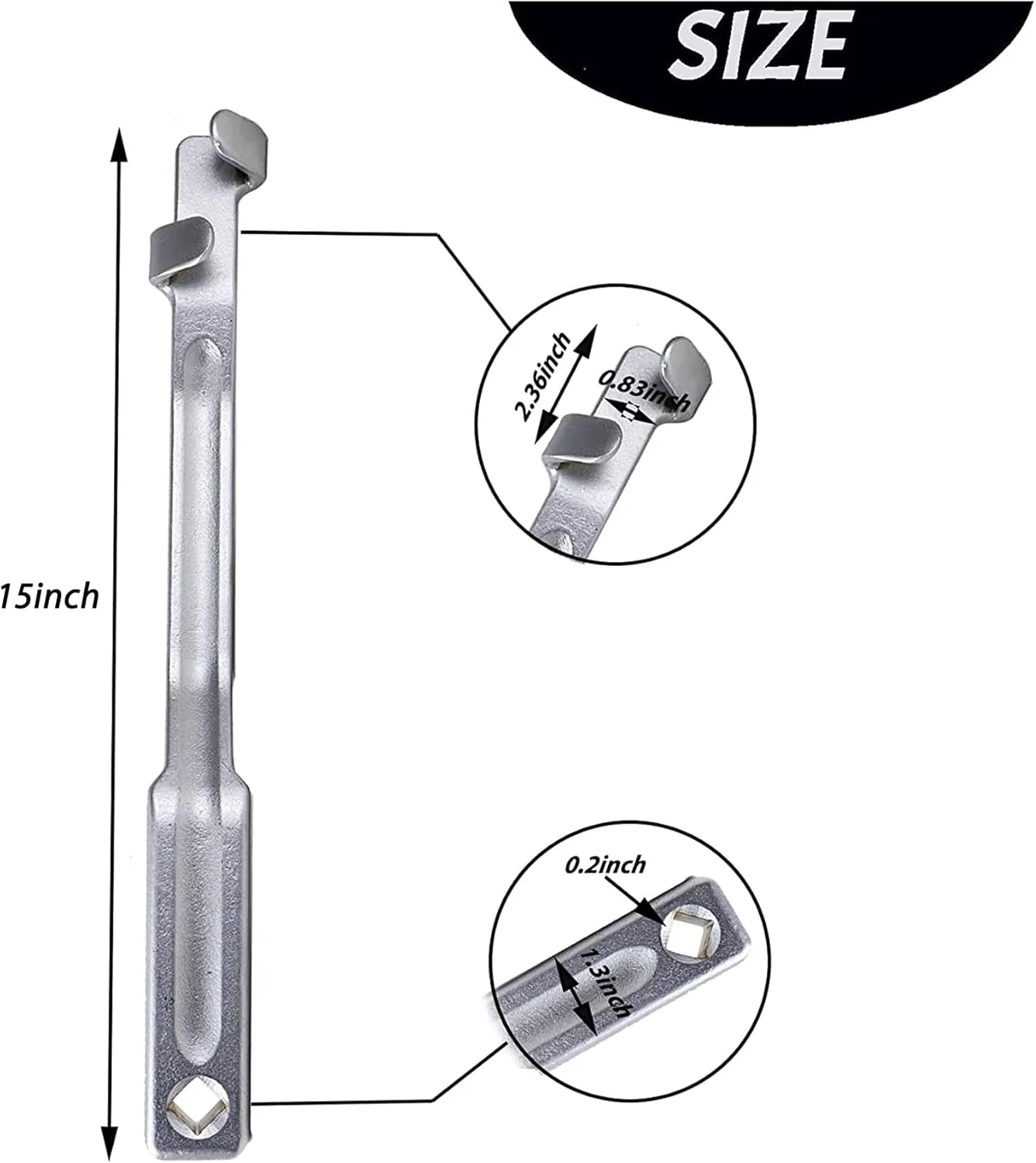 Wrench Extender Tool Bar 15 Inch Long Wrench Extension for Open End Wrench Extender of Mechanics and Automotive Repairs