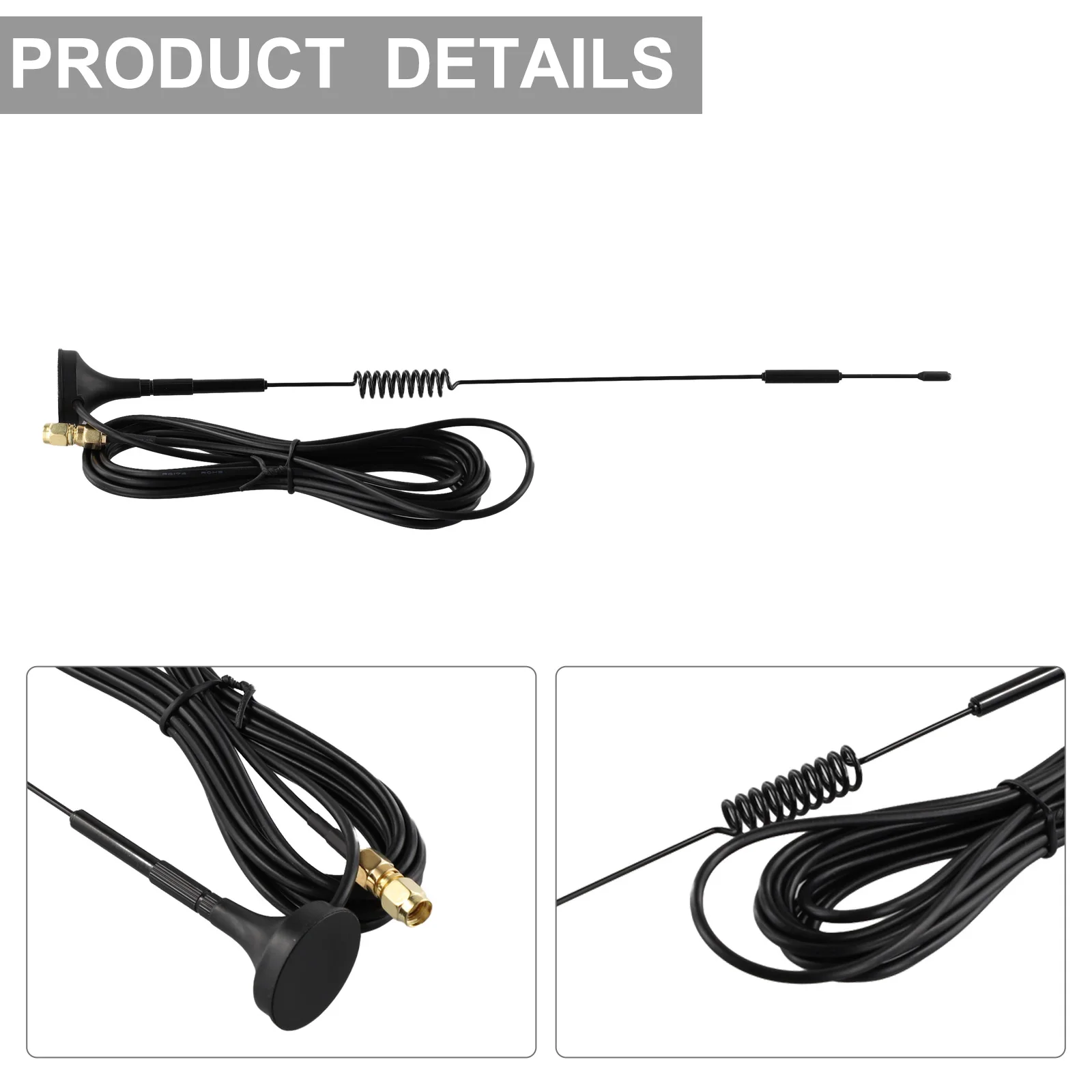 868MHz 915MHz 5.8dBi HNT Helium For LoRa For Gateway With For SMA RP-SMA Male Connector Cable Black For Aerial