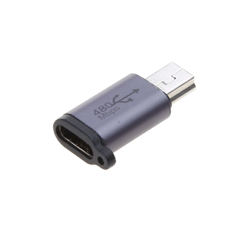 Przenośny konwerter USB na Mini USB adapterem złącza transmisji danych zapobiegającym zgubieniu liny łańcuchowej
