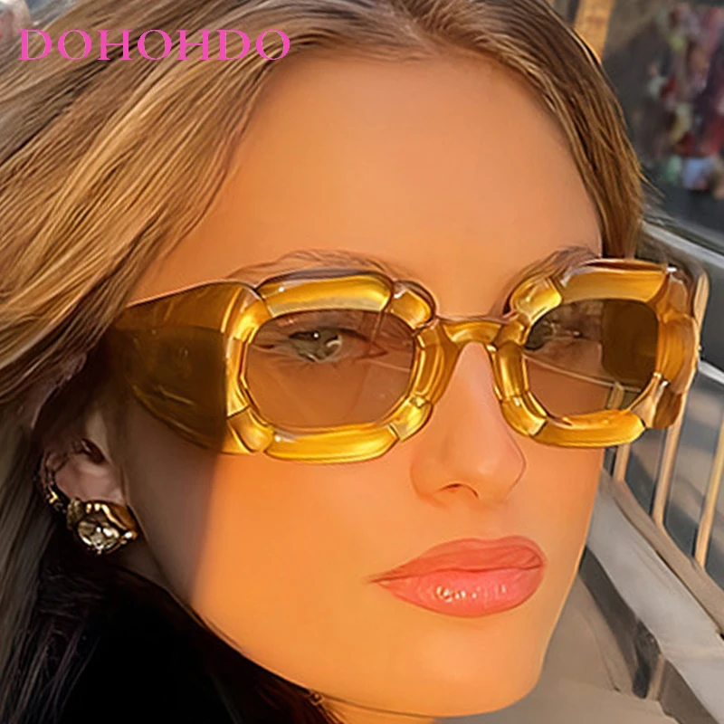 

Vintage Oversized Irregular Flowers Sunglass Men New Fashion Women Catwalk Shades Trendy Travel Party Eyewear UV400 Gafas De Sol
