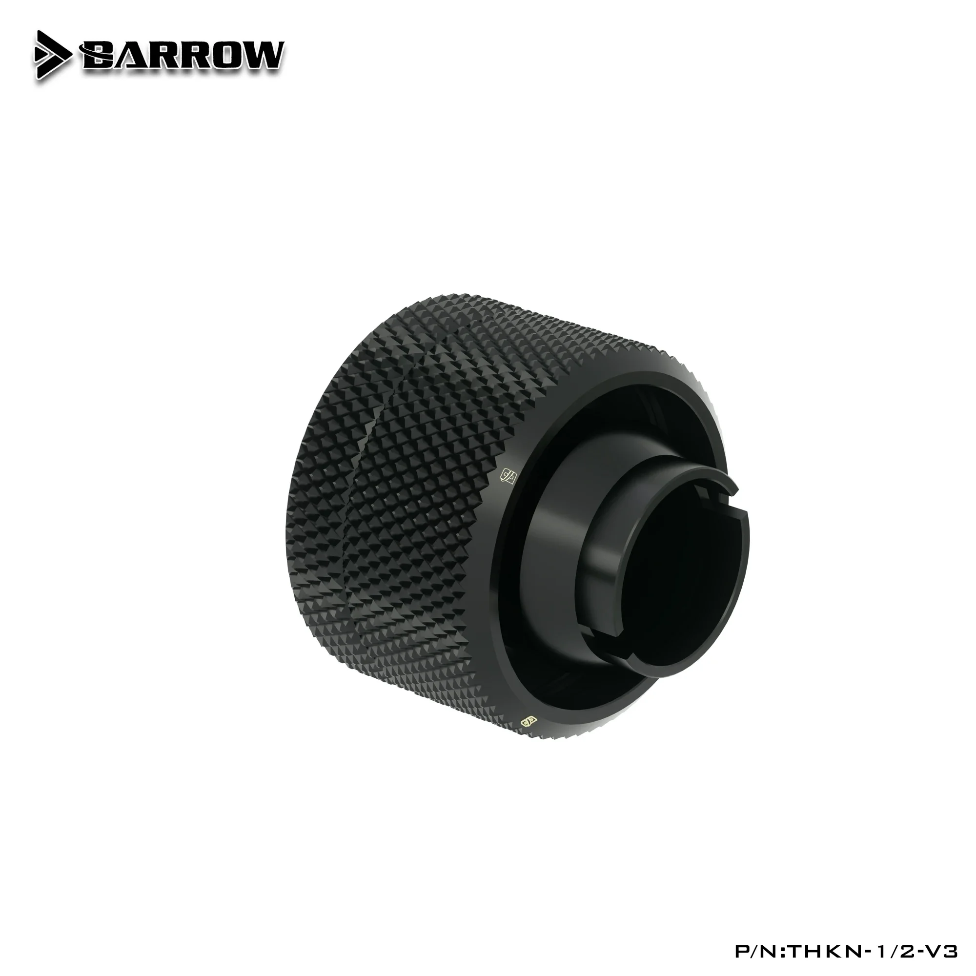 Barrow 4pcs Hose Fitting Water Cooling Soft Tube Connector Adapter Hand Compression G1/4 For 13X19mm Flexible Pipe