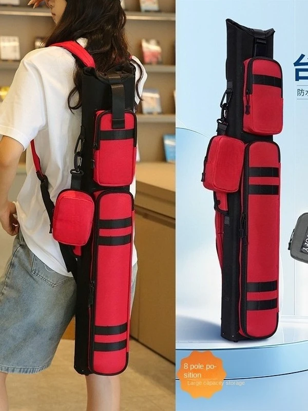 3B5S Waterproof 8 Hole Billiard Club Backpack Half Tube Oxford Cloth Storage Bag for Billiards Snooker