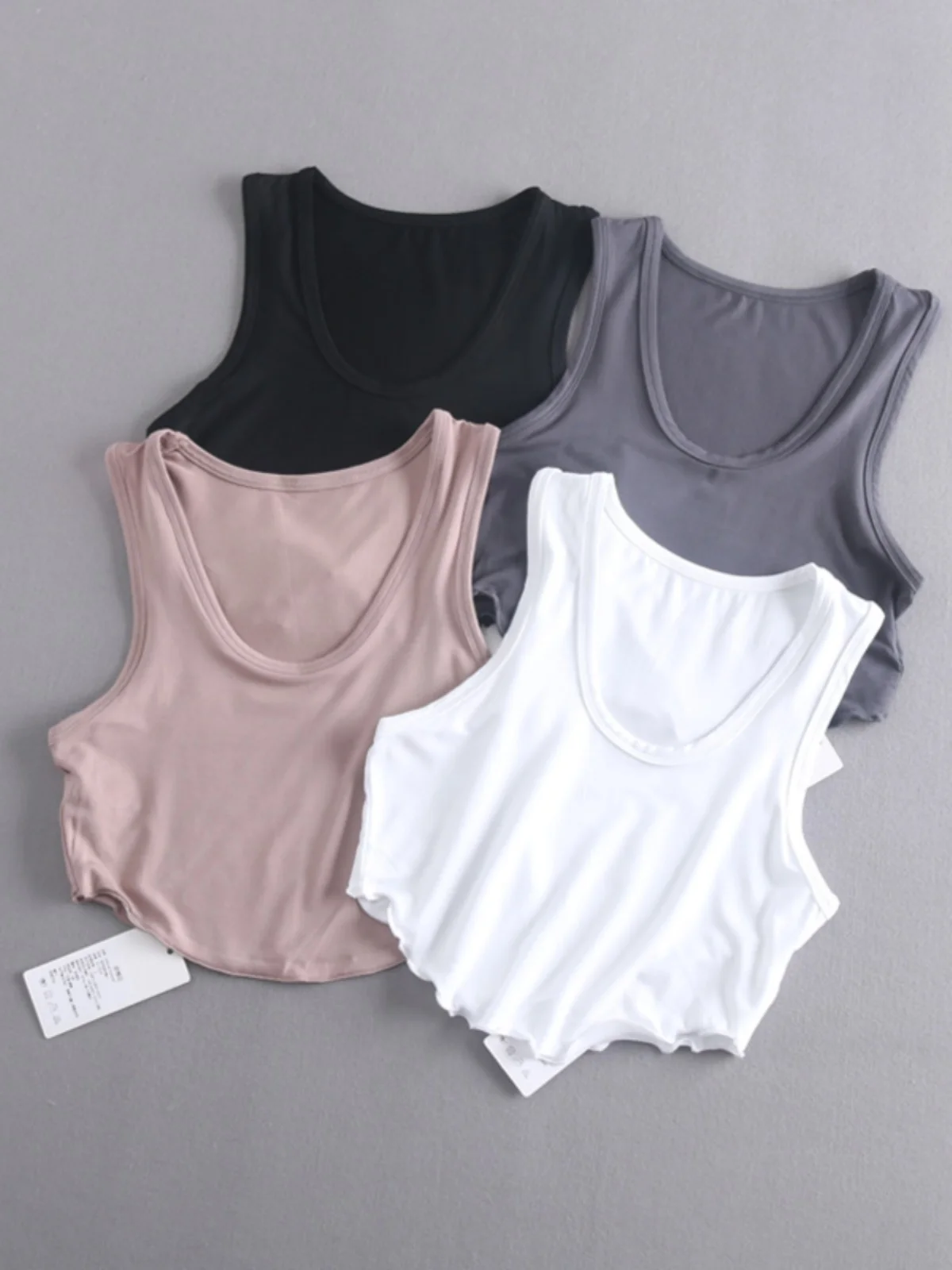 American Basic ort U-ape vêtements de travail débardeur large sangle Csole vêtements intérieurs vêtements d'extérieur Fitn Spor mince mélange de coton