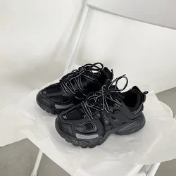 Moda kadın Tenis eğilim moda kadın tıknaz Sneakers pembe rahat Tenis kalın alt kadın erkek Sneaker 2024 Platform ayakkabılar