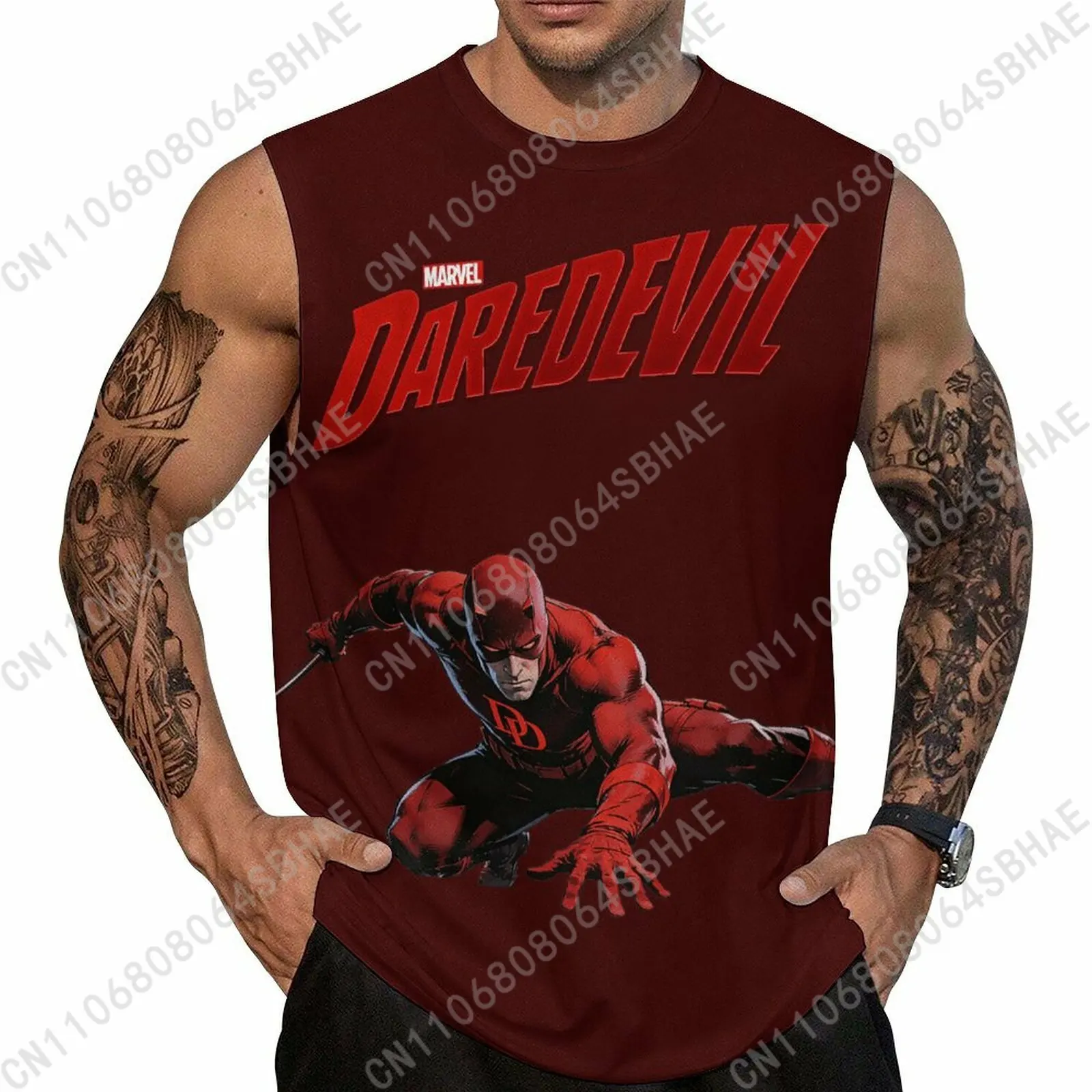 

Marvel Daredevil Custom Men's Sleeveless Shirt Personalized Tank Top Wear Summer Vest Tops Men Daily Use Cosplay