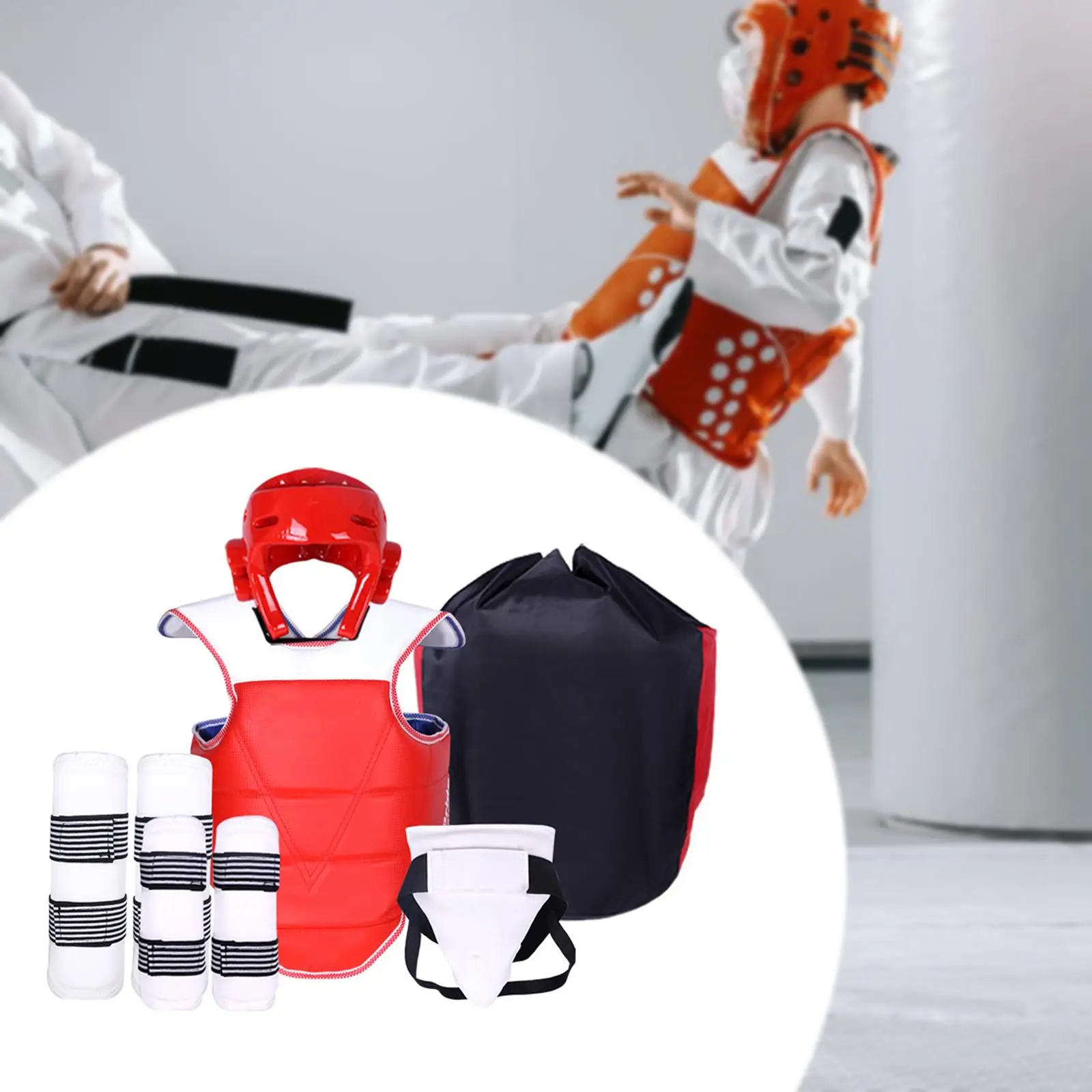 Taekwondo Protective Gear Set Taekwondo Uniform Set for Home, Gyms Versatile XXL