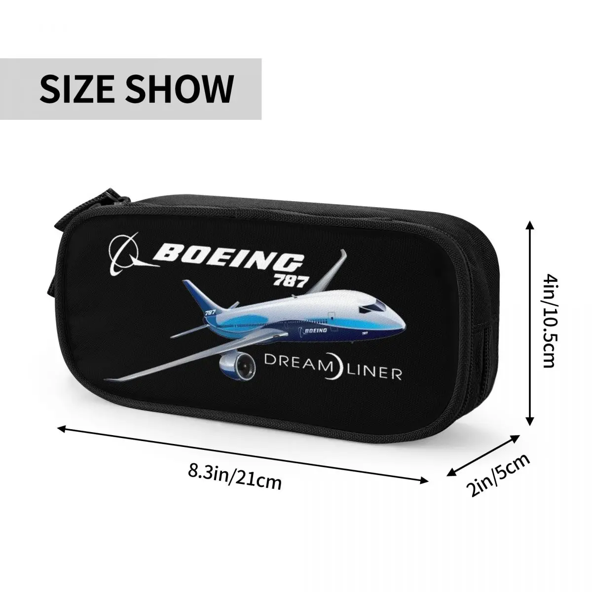 Boeing 787 Dreamliner Pencil Case Lovely Airplane Pen Bag Girls Boys Large Storage Office Cosmetic Pencilcases