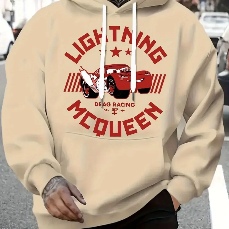 ديزني البرق ماكوين سباق موضوع الرجال هوديي الخريف/الشتاء جديد أزياء غير رسمية للرجال والنساء ملابس الشارع #4
