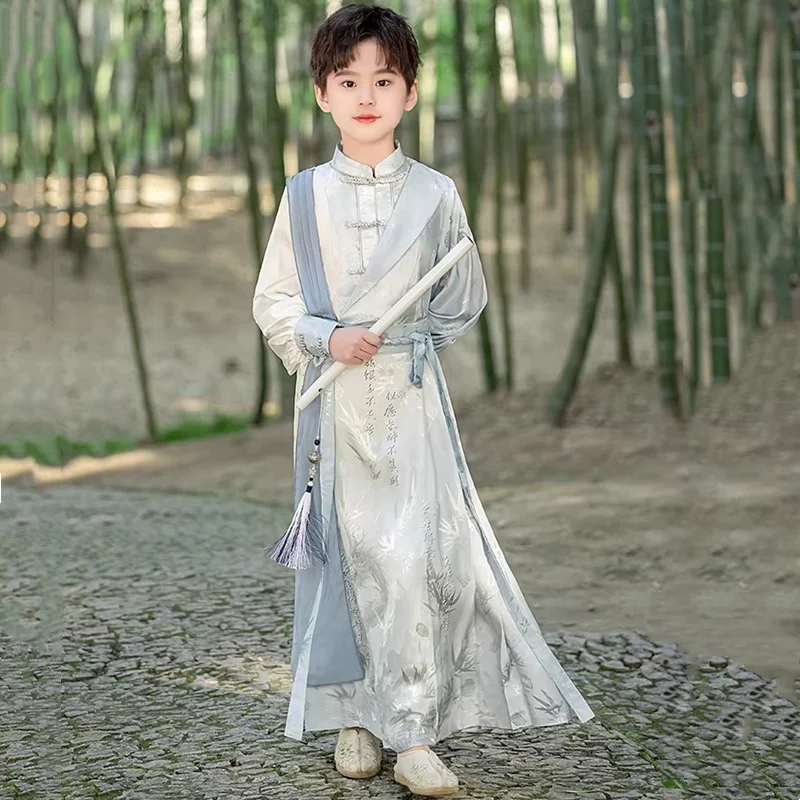 Ancient Chinese Costume Kids Outfit Tang Dress Halloween Robe Boy Hanfu Cosplay Boys Dresses Hanfu Children's Clothing Vestido