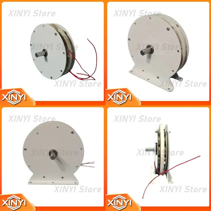 12V 24V 200W Low Speed Coreless Disc Generator 100-1500RPM Metal for Wind Turbine Solar DIY Backup Power System