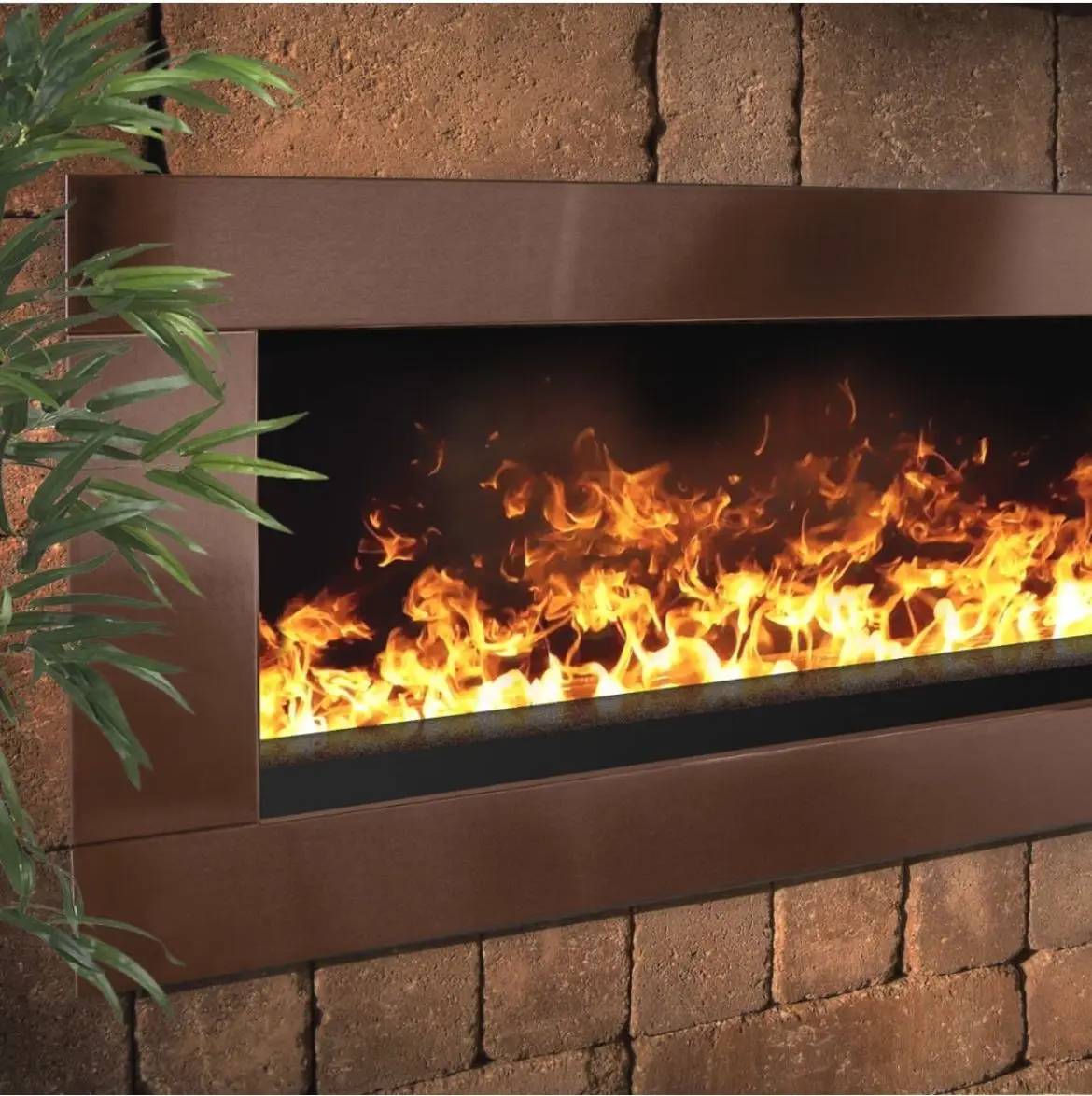 Modern LED Electric Fireplace With Energy Saving Technology US Plug 3D Steel Outdoor Insert For Hotel Dining Room And Villas