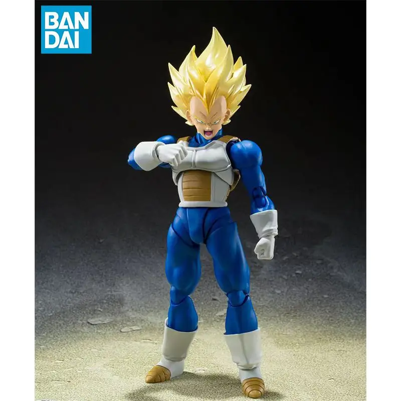 Original Bandai S.H.Figuarts Super Saiyan 2 Awakening Vegeta Dragon Ball Em Estoque Anime Action Collection Figuras Modelo Brinquedos