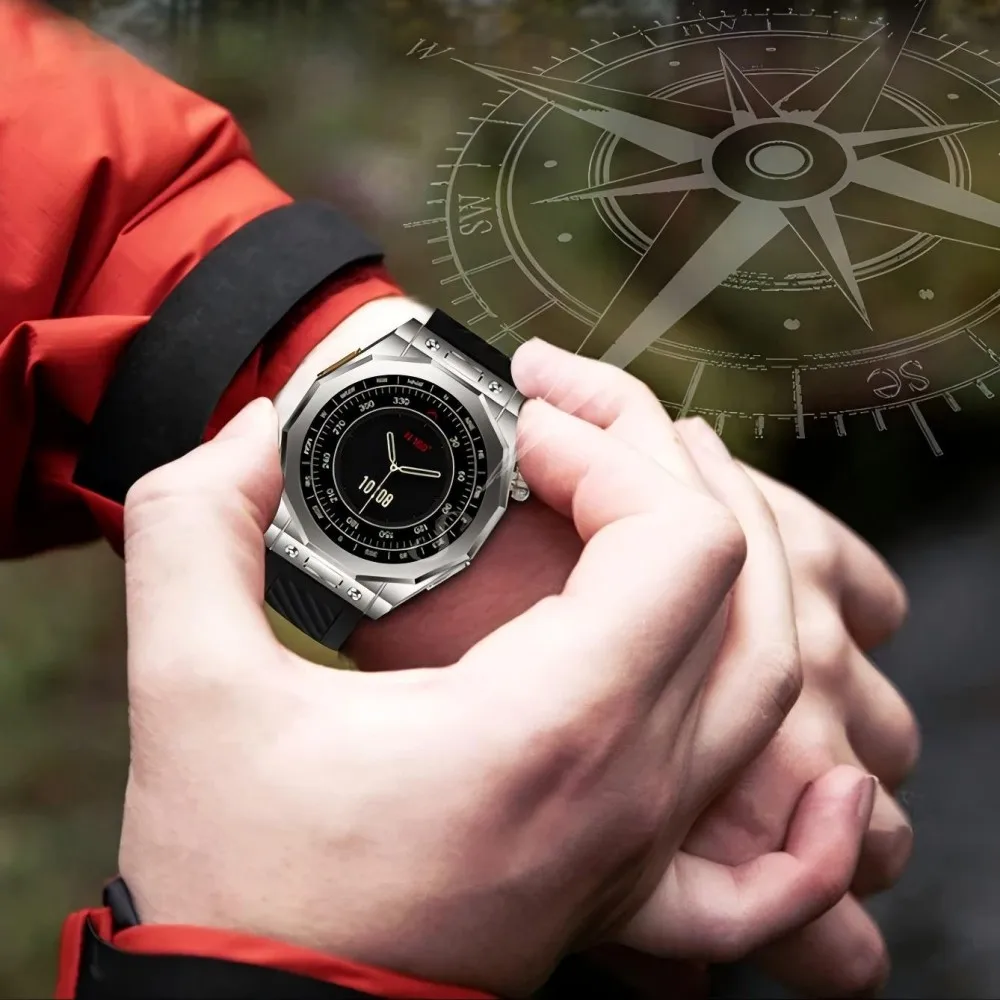 Z83 MAX ساعة ذكية للرجال AMOLED 1.52 بوصة RDFit APP مكالمات بلوتوث GPS Track NFC/GAME/الأسماك الخشبية/مؤشر Zanzhu/Qibla/البوصلة