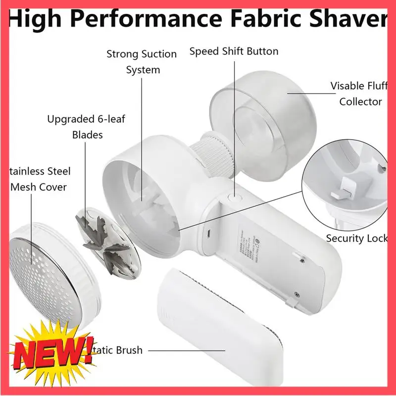 

Бритва для ткани B17C для одежды, бритва для ткани 2в1 со светодиодным цифровым дисплеем, 3-скоростная бритва для ткани для одежды