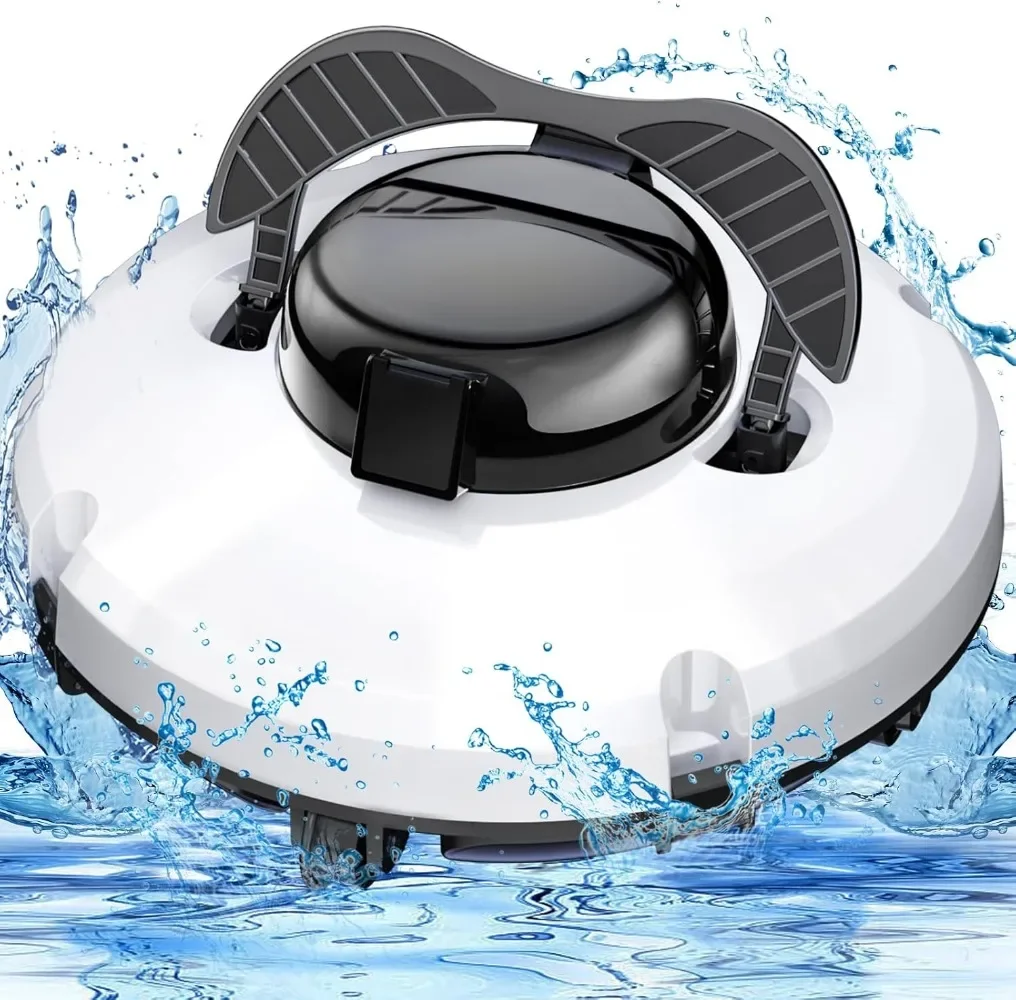 Upgrade Cordless Pool Vacuum for above Pool Automatic Robotic Cleaner Dual-Drive Motors Self-Parking Pool Cleaner Vacuum