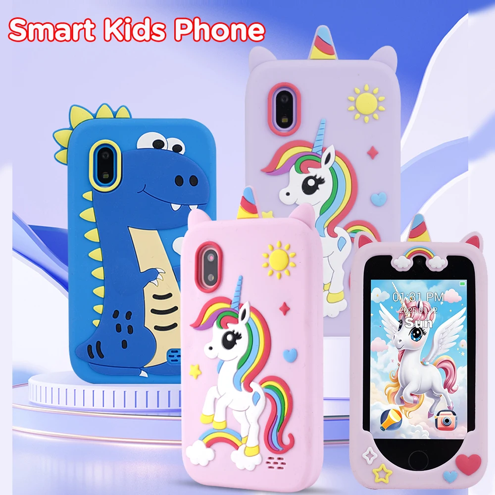 

Детский смартфон 4,0 дюйма, сенсорный экран, 1 г + 8 г, игра-головоломка для детей, двойная камера, детский подарок на день рождения, игрушка для телефона, 1200 мАч