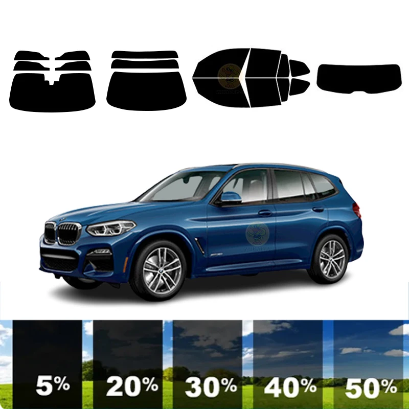 

precut Removable Window Tint Film For Car 100% UVR 5%-35%VLT Heat Insulation Carbon ﻿For BMW X3 4 DR SUV 2018-2023