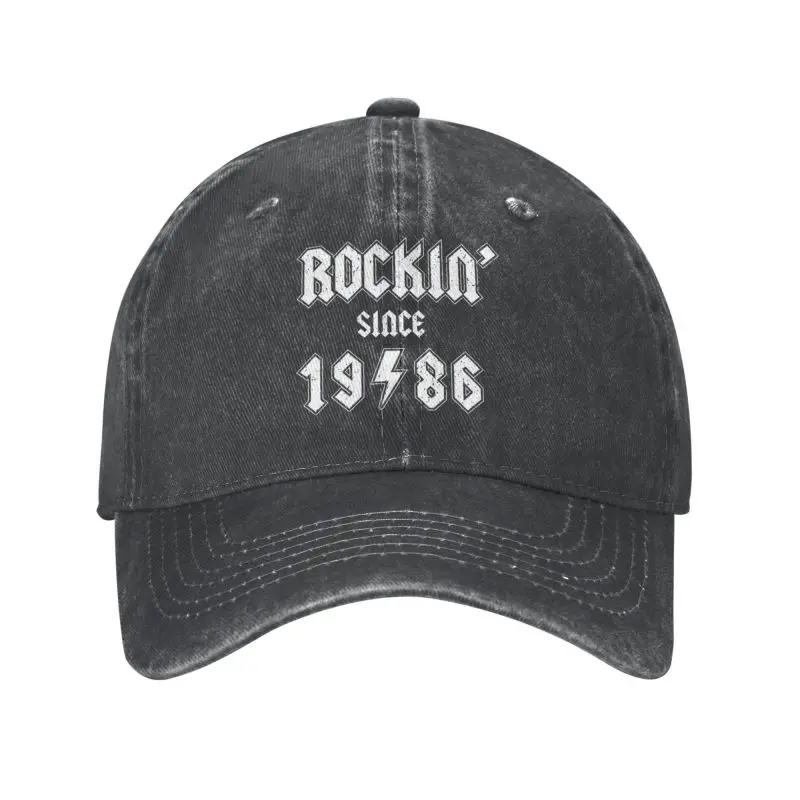 

Хлопковая бейсболка Rockin для мужчин и женщин, дышащая Спортивная Кепка на заказ, в подарок на день рождения, 1986