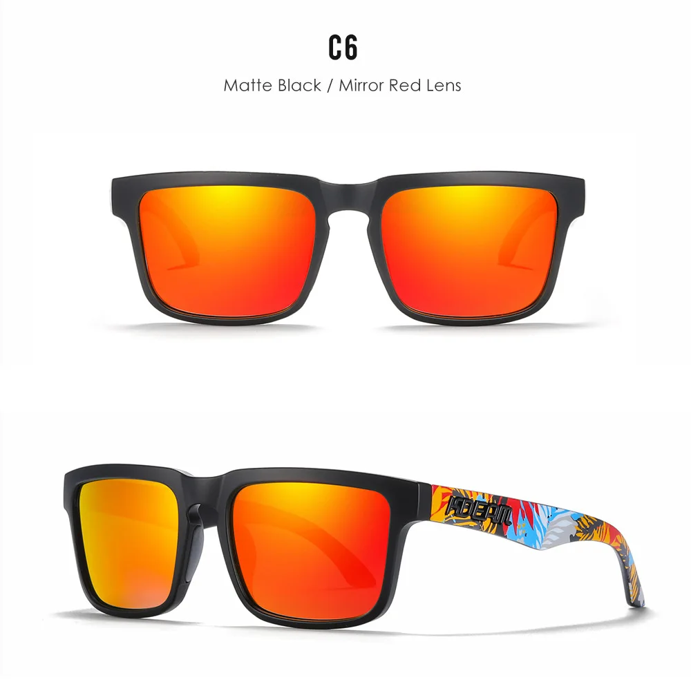 2026 Kdeam Hochwertige Polarisierte Sonnenbrille für Herren und Damen, Modische Unisex-Marke, Trendige Outdoor-Brille für Paare mit Roten Gläsern