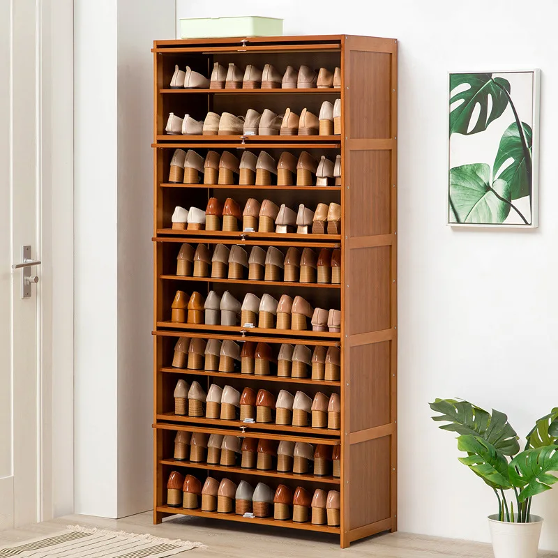 

Простой шкаф для обуви от пола до потолка, дверное хранилище с дверцей, пыленепроницаемая, вертикальная, встроенная дверь, коридор, домашний многослойный шкаф для обуви