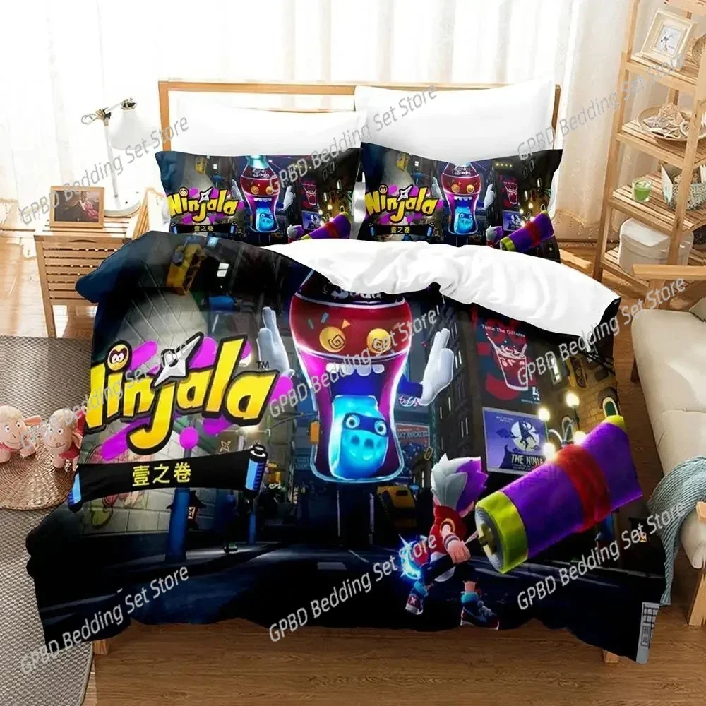

Cartoon Game Ninjala Comfortable Duvet Quilt Cover Pillowcase Bedding Set Children Bedroom Decoration Home Textile
