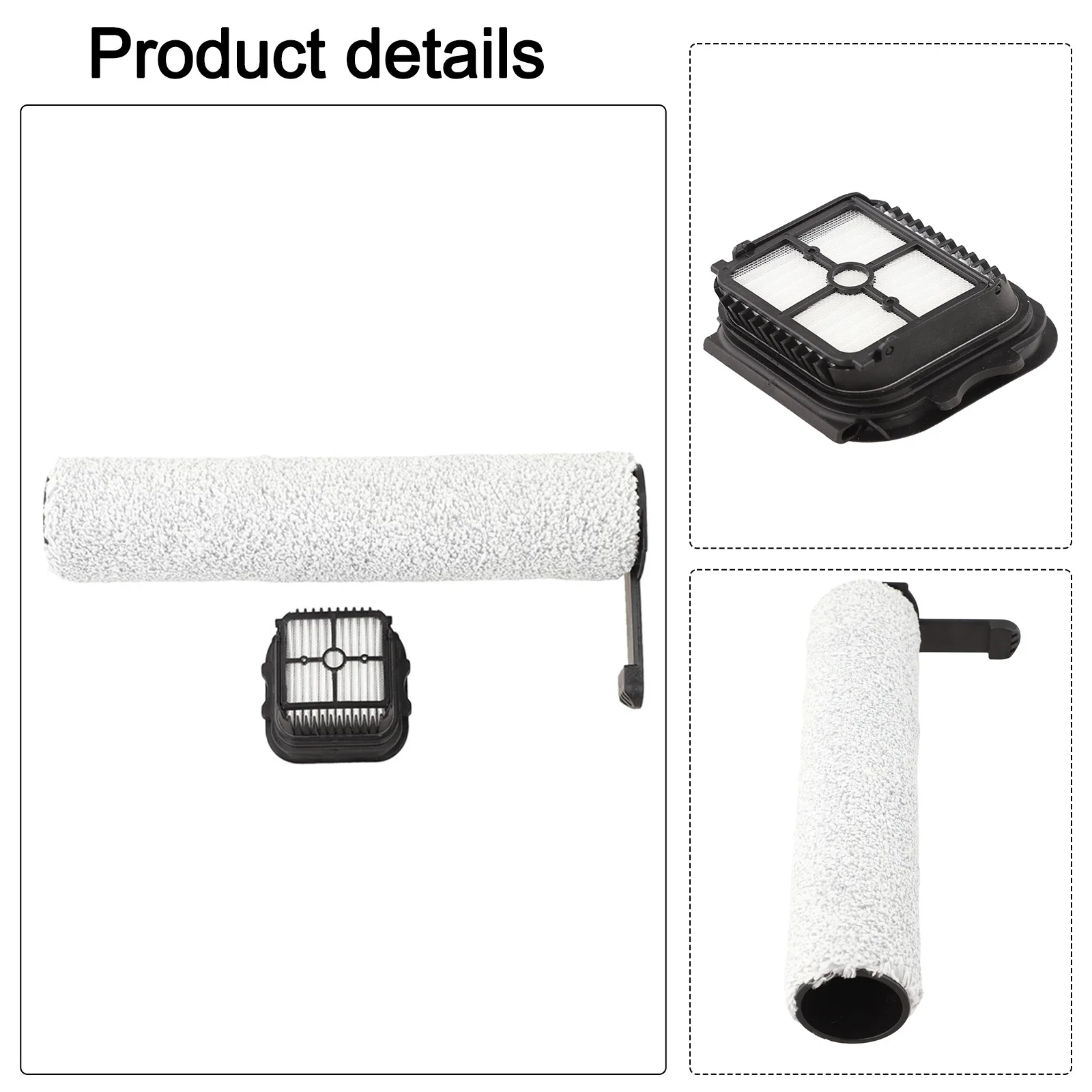 For ED12 for Pro for Max Replacement Roller Brush Filter for Cordless Wet Dry Vacuum Cleaner Construction for Long Term Use
