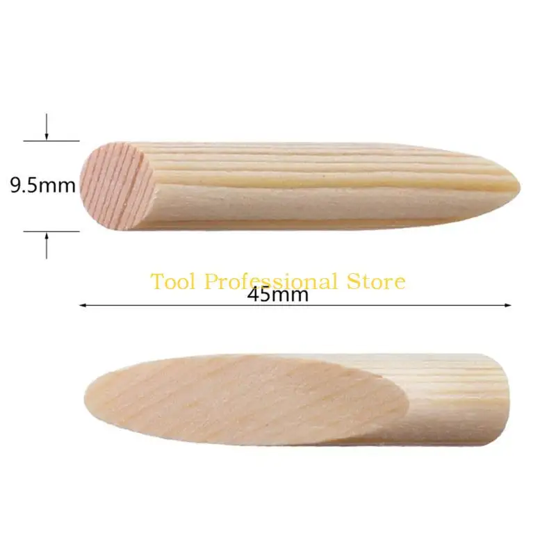 57QF 50 Pcs Oblique Hole Wood Hole Plug 9.5mm Pocket Hole Plug Practical Miter Hole Dowel Pins Hardwood Plug Woodworking Tool