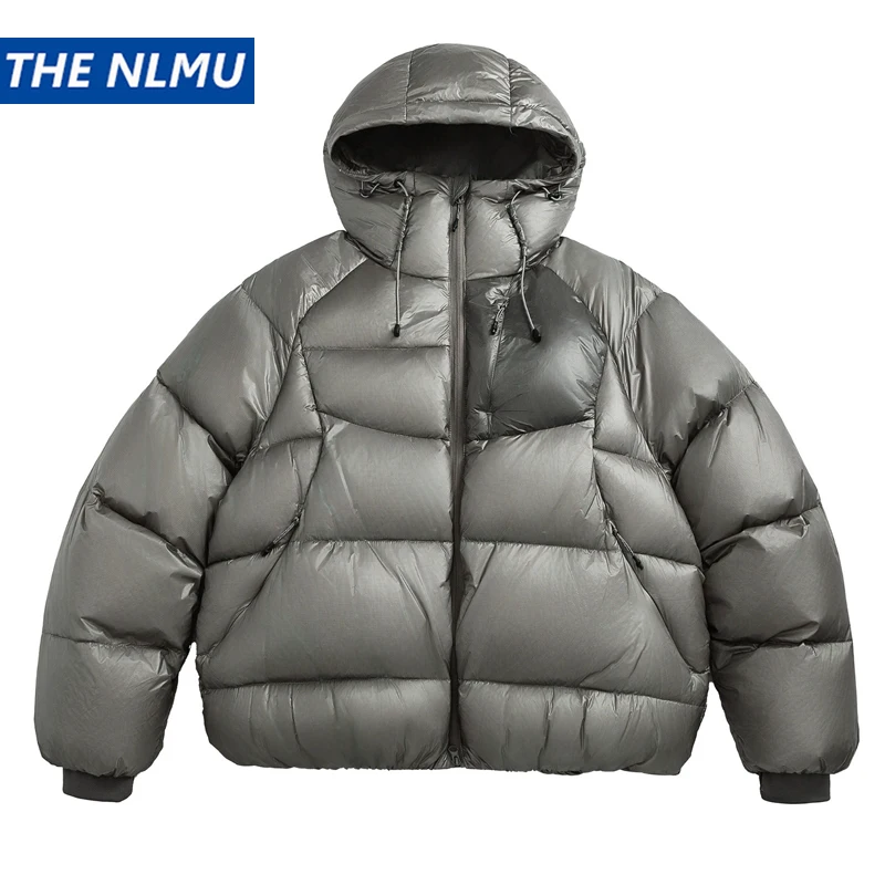 2026 Winter Hooded Down Jacket 90% White Duck Warm Down Coats Outdoor Lightweight Water-Resistant Windproof Urban Streetwear