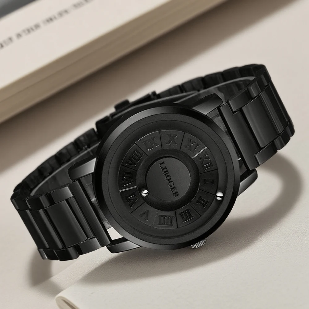 Jam Tangan Pria Bisnis Unik Jam Tangan Kuarsa Tali Baja Tahan Karat Tanggal Otomatis Modis Hadiah Pria untuk Jam Kalender Dia