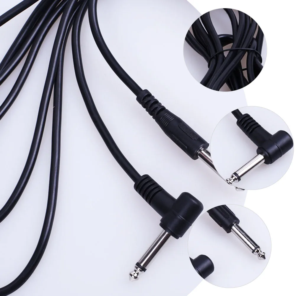 2pcs Electric Guitar Cable Audio Copper Wire Connect Durable Transmission Stable Performance Oxidation Resistance Long Use Time