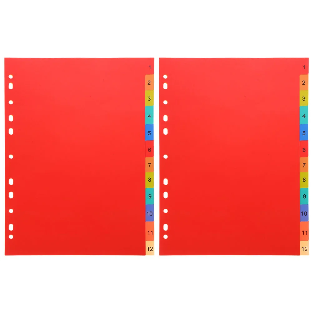 

2 Sets Plastic Binder Dividers With Tabs Index Page Separators For Notebook Lever Arch Files Organization Detachable Pp Dividers