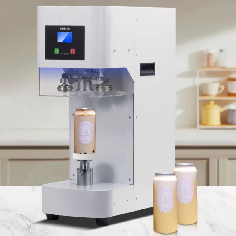 

Fully automatic can sealing machine, milk tea beverage sealing machine, non-rotating lift counting, commercial aluminum cover