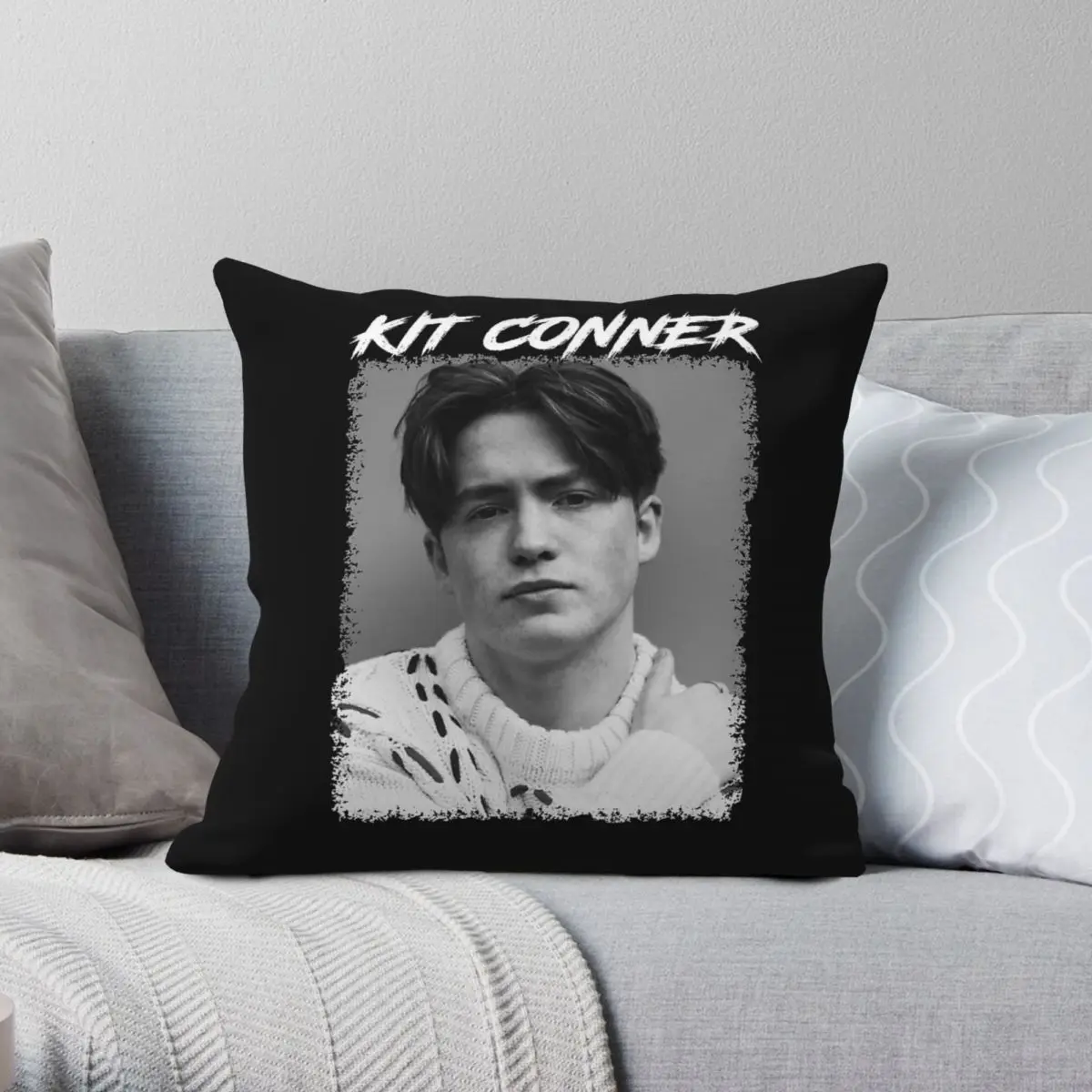 Kit Connor Square Pillowcase Polyester Linen Velvet Pattern Zip Decorative Car Cushion Cover Wholesale