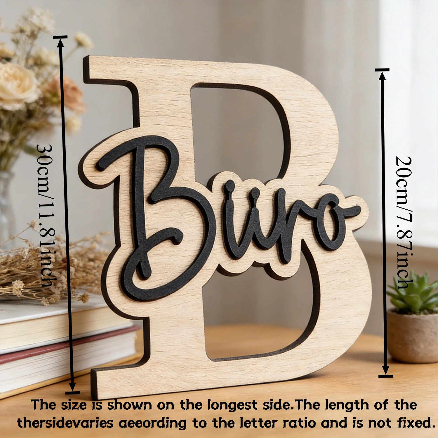 1pc Wooden Plaque with Customizable Name Letters, Wooden Souvenir, Children's Room Wall Decoration, Customized Exclusive Gift view 6