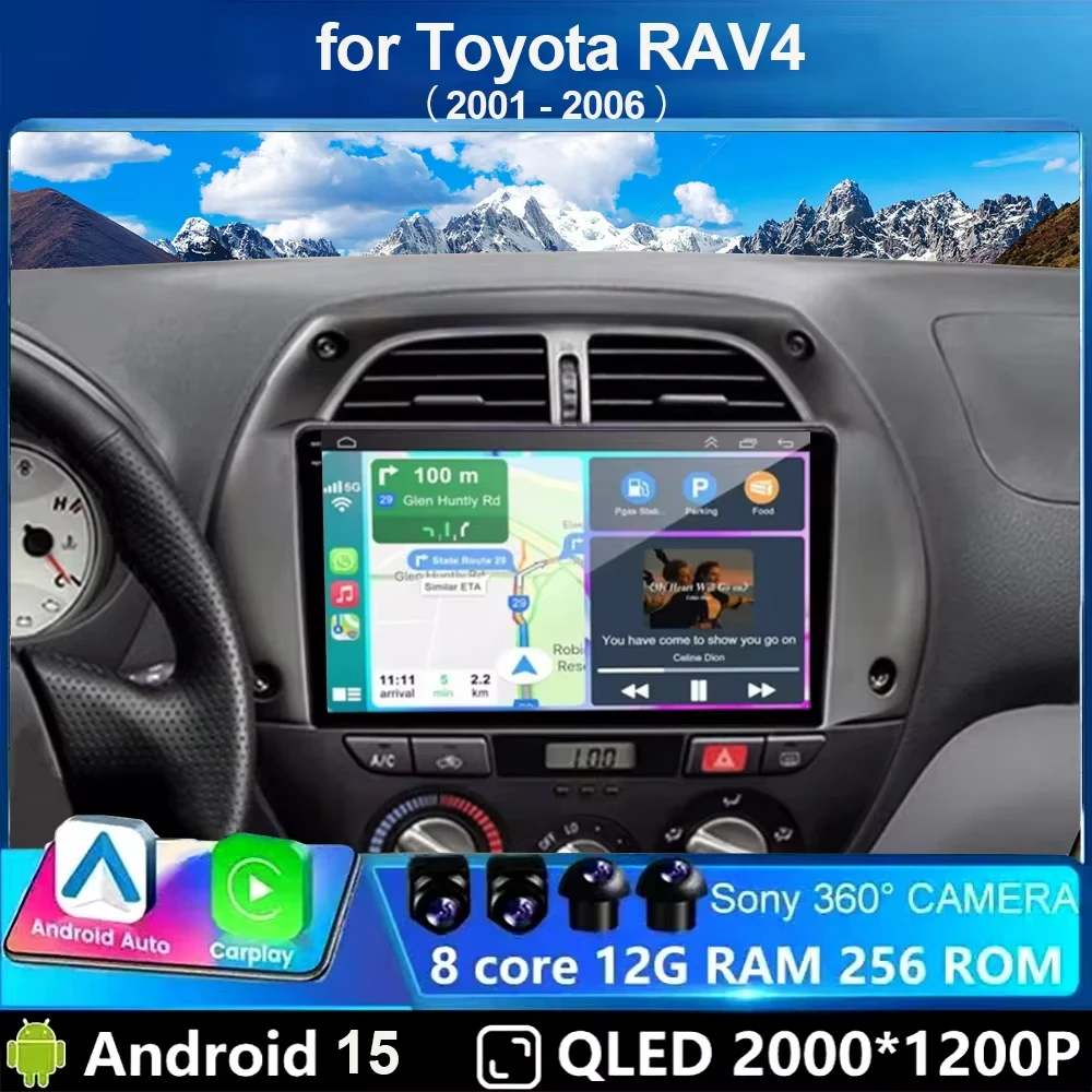 

Автомагнитола Android 15 для Toyota RAV4 (2001-2006) с мультимедиа, 2 DIN, Carplay, GPS, DVD
