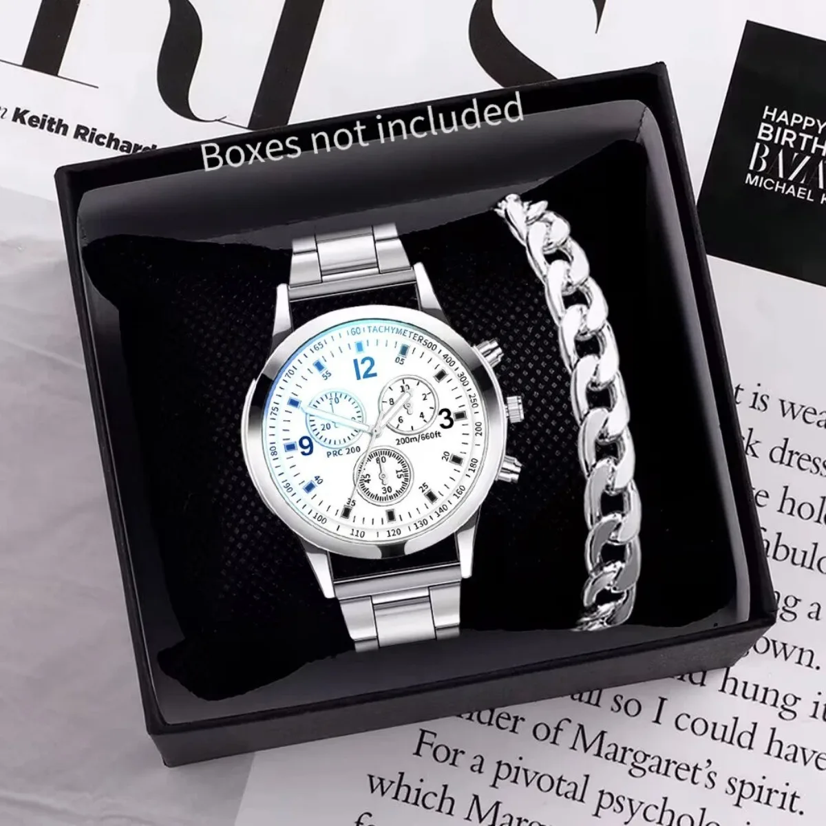 Men's Luxury Arabic Dial Quartz Watch, Elegant
