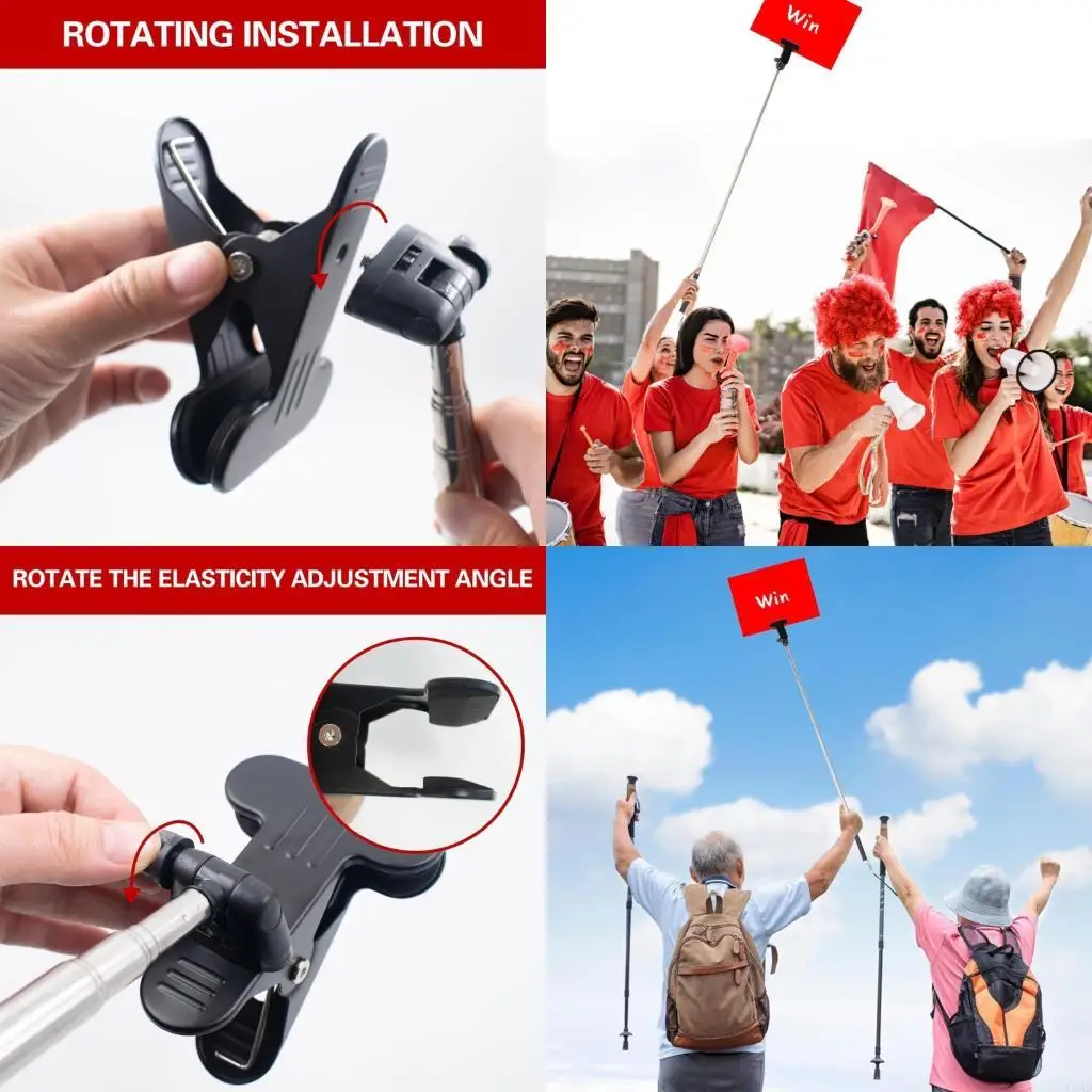 

Portable Adjustable Sign Holder for Protests and Parades Guide Handheld Display Stand for Various Applications C5AD