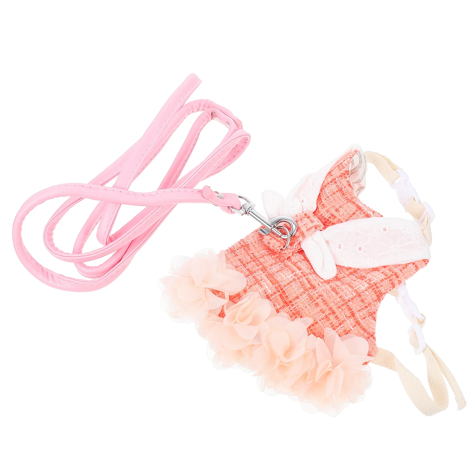 

Pet Rabbit Clothes Cotton Sleeveless Comfortable Breathable Bunny Decor Fashionable Chic Dress Harness Leash Affordable Price