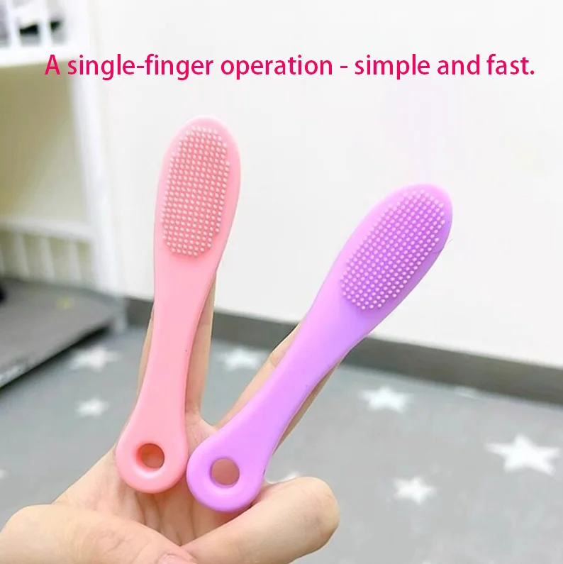Silicone Pet Finger Toothbrush Multi‑Functional Dog Cat Teeth Tear Stain Chin Cleaning Brush Soft Grooming Care Tool
