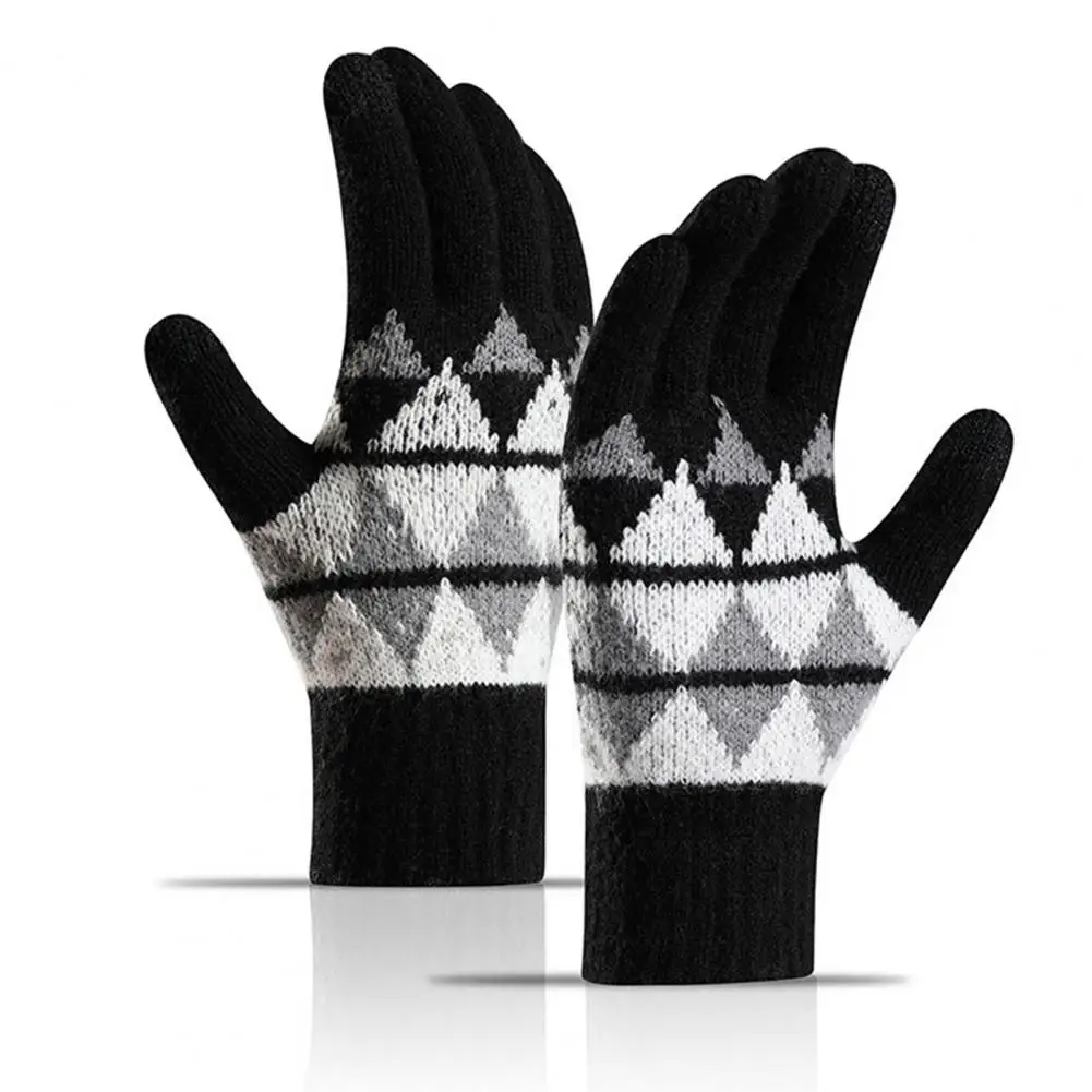 

Resilient Riding Gloves Riding Gloves Cozy Winter Gloves for Women Men Fleece Lined Stretch Knit Mittens